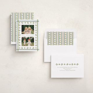 This is a glacier photo christmas cards with standard by Elsa Duncan called little floral border printing on recycled smooth signature in standard