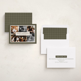 This is a pine photo christmas cards with standard by Brianne Larsen called bordering six printing on recycled smooth signature in standard