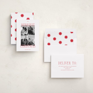 This is a santa suit photo christmas cards with standard by Blustery August called sparkling cider printing on recycled smooth signature in standard