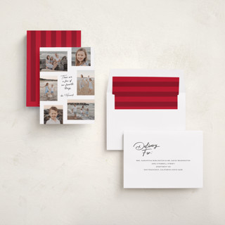 This is a snowflake photo christmas cards with standard by Lisa McLean called merrymakers printing on recycled smooth signature in standard