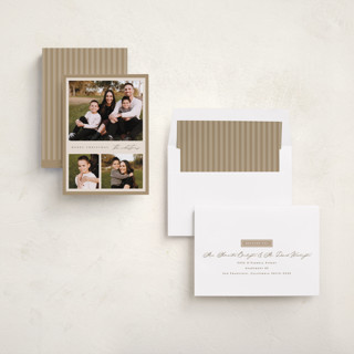 This is a toffee photo christmas cards with standard by Amy Kross called plaza printing on recycled smooth signature in standard