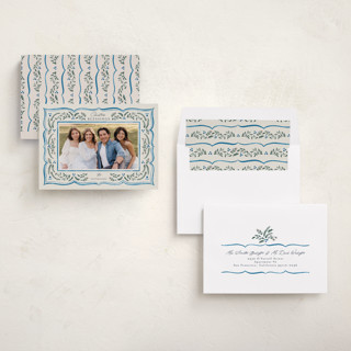 This is a sapphire photo christmas cards with standard by Chris Griffith called scalloped edge holiday printing on recycled smooth signature in standard