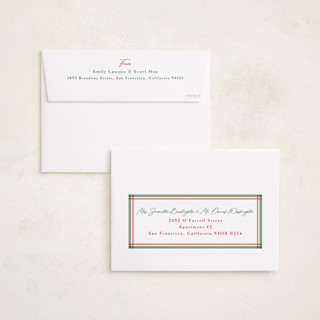 This is a garland photo christmas cards with standard by Lea Delaveris called trim printing on recycled smooth signature in standard