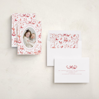 This is a berry photo christmas cards with standard by Teju Reval called 12 days of christmas toile printing on recycled smooth signature in standard