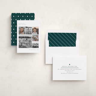 This is a snow photo christmas cards with standard by Emily Sabol Goss called editorial printing on recycled smooth signature in standard