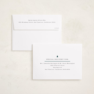 This is a snow photo christmas cards with standard by Emily Sabol Goss called editorial printing on recycled smooth signature in standard