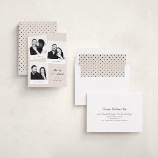 This is a eggnog photo christmas cards with standard by Stephanie Hawkes called polaroid christmas printing on recycled smooth signature in standard