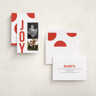 This is a holly berry photo christmas cards with standard by Morgan Kendall called bold type printing on recycled smooth signature in standard
