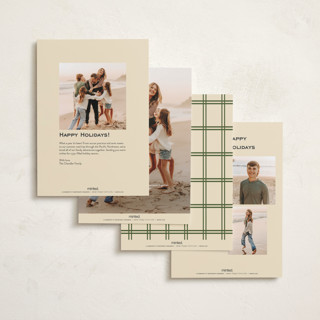 This is a biscuit photo christmas cards with standard by Megan Davis called basque printing on recycled smooth signature in standard
