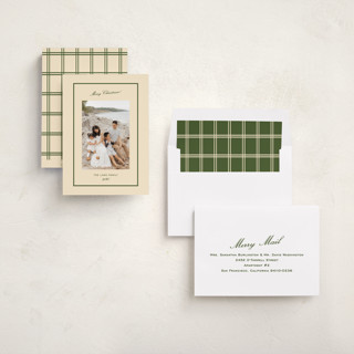 This is a biscuit photo christmas cards with standard by Megan Davis called basque printing on recycled smooth signature in standard