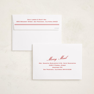 This is a red bow photo christmas cards with standard by Megan Davis called basque printing on recycled smooth signature in standard