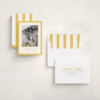 This is a sunshine photo christmas cards with standard by Owl and Toad called bright frame printing on recycled smooth signature in standard