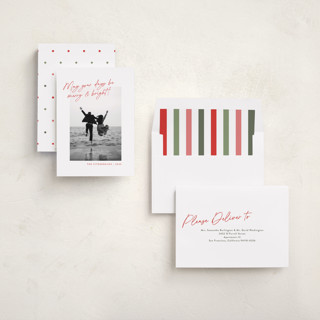This is a santa photo christmas cards with standard by Jackie Crawford called top script note printing on recycled smooth signature in standard