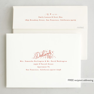 This is a cider photo christmas cards with standard by Alethea and Ruth called oval lettering printing on recycled smooth signature in standard