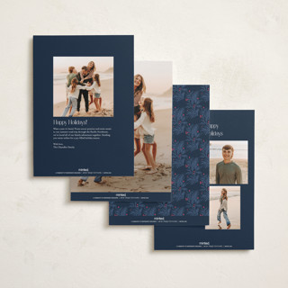 This is a blueberry photo christmas cards with standard by Elly called merry botanical printing on recycled smooth signature in standard