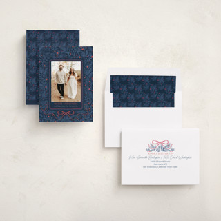 This is a blueberry photo christmas cards with standard by Elly called merry botanical printing on recycled smooth signature in standard