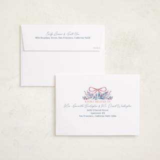 This is a blueberry photo christmas cards with standard by Elly called merry botanical printing on recycled smooth signature in standard