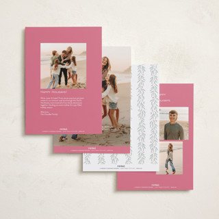 This is a berry photo christmas cards with standard by Hooray Creative called christmas garland printing on recycled smooth signature in standard