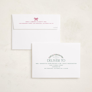 This is a ecru photo christmas cards with standard by Hooray Creative called christmas garland printing on recycled smooth signature in standard