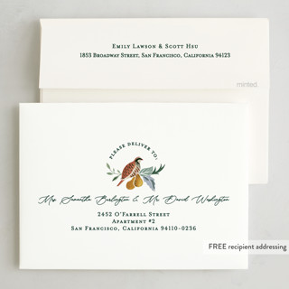 This is a evergreen photo christmas cards with standard by Sarah Knight called 12 days of christmas printing on recycled smooth signature in standard