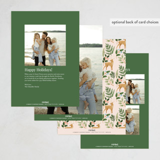 This is a leaf photo christmas cards with standard by Elly called wild forest printing on recycled smooth signature in standard