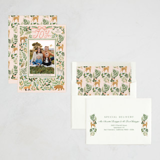 This is a leaf photo christmas cards with standard by Elly called wild forest printing on recycled smooth signature in standard