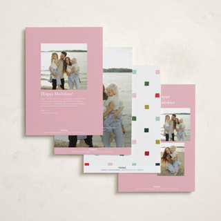 This is a gumdrop photo christmas cards with standard by Carrie ONeal called knitted plaid printing on recycled smooth signature in standard