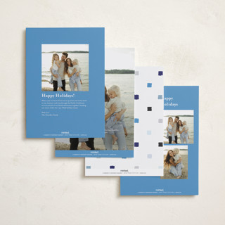 This is a ocean photo christmas cards with standard by Carrie ONeal called knitted plaid printing on recycled smooth signature in standard