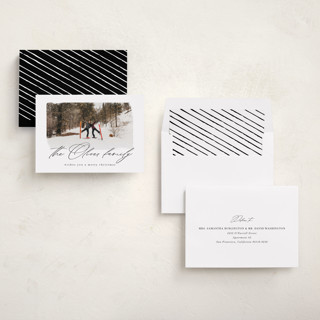 This is a noir photo christmas cards with standard by AK Graphics called family signature printing on recycled smooth signature in standard