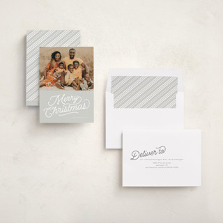 This is a smoke photo christmas cards with standard by BR Designs called retro vintage holiday printing on recycled smooth signature in standard