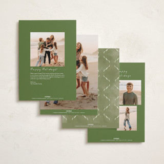 This is a winter moss photo christmas cards with standard by Susan Zinader called whimsical bow printing on recycled smooth signature in standard