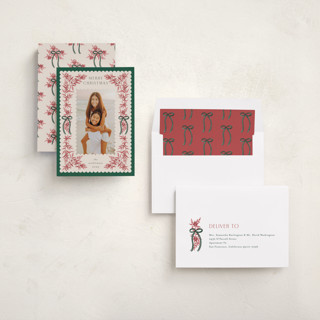 This is a moss photo christmas cards with standard by Chris Griffith called holiday gifts printing on recycled smooth signature in standard