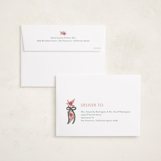 This is a moss photo christmas cards with standard by Chris Griffith called holiday gifts printing on recycled smooth signature in standard