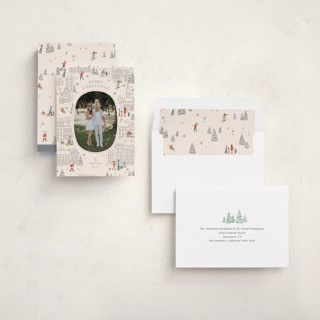 This is a charcoal photo christmas cards with standard by Jennifer Wick called homeward bound printing on recycled smooth signature in standard