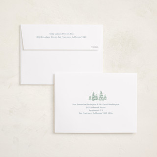 This is a blue spruce photo christmas cards with standard by Jennifer Wick called homeward bound printing on recycled smooth signature in standard