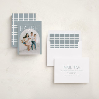 This is a wintermint photo christmas cards with standard by Blustery August called hope printing on recycled smooth signature in standard