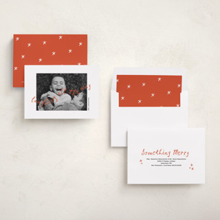 This is a cider photo christmas cards with standard by Christie Garcia called laughing printing on recycled smooth signature in standard