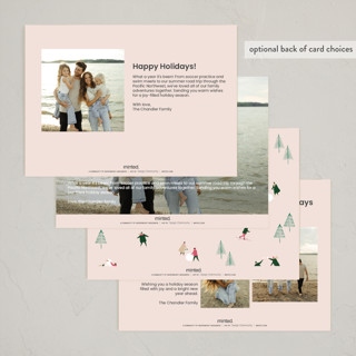 This is a pink sugar photo christmas cards with standard by Design Lotus called minimalist festive edition printing on recycled smooth signature in standard