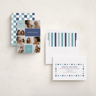 This is a wintermint photo christmas cards with standard by Olivia Williams called festive collage printing on recycled smooth signature in standard