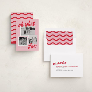 This is a gumdrop photo christmas cards with standard by Alicia Schultz called holiday delight printing on recycled smooth signature in standard