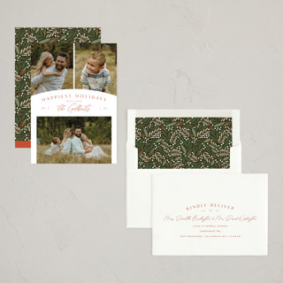 This is a spice photo christmas cards with standard by Michelle Taylor called modern trio printing on recycled smooth signature in standard