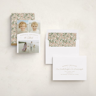 This is a sand photo christmas cards with standard by Michelle Taylor called modern trio printing on recycled smooth signature in standard