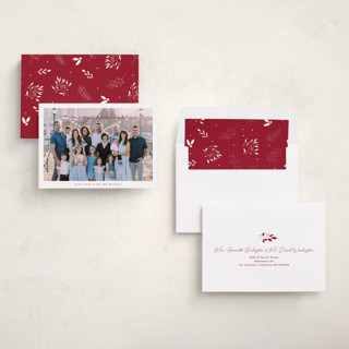 This is a mulled wine photo christmas cards with standard by Benita Crandall called noël moderne printing on recycled smooth signature in standard