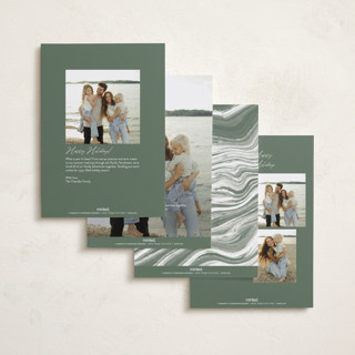 This is a pine photo christmas cards with standard by Pixel and Hank called joy the the world scripted printing on recycled smooth signature in standard