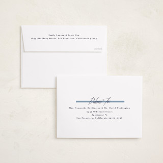 This is a navy photo christmas cards with standard by Makewells called plaid peace printing on recycled smooth signature in standard