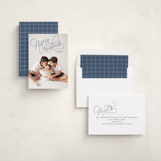 This is a marine photo christmas cards with standard by Lauren Chism called up top printing on recycled smooth signature in standard