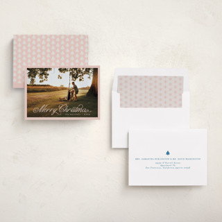 This is a petal photo christmas cards with standard by Pati Cascino called noelle printing on recycled smooth signature in standard