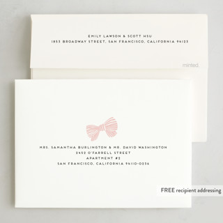 This is a blush photo christmas cards with standard by Morgan Kendall called grid printing on recycled smooth signature in standard