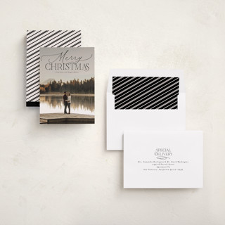 This is a coal photo christmas cards with standard by Everett Paper Goods called soft mix printing on recycled smooth signature in standard