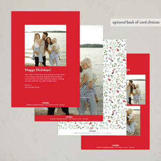 This is a pine photo christmas cards with standard by Susan Moyal called petite botanicals printing on recycled smooth signature in standard